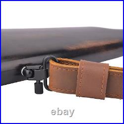 Rifle Sling Shotgun Strap Leather Shooting Shoulder Carry Belt for. 22.308 12GA
