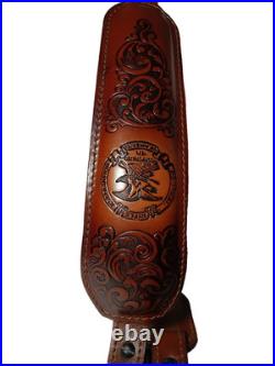 Rifle Sling Tooled Leather National Rifle Association Adjustable and Padded