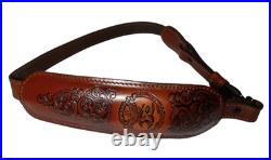 Rifle Sling Tooled Leather National Rifle Association Adjustable and Padded
