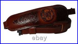 Rifle Sling Tooled Leather National Rifle Association Adjustable and Padded