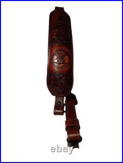 Rifle Sling Tooled Leather National Rifle Association Adjustable and Padded