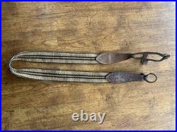 Rifle Sling with Leather, Muzzleloader, Flintlock, Mountain Man, Hand Crafted
