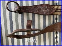 Rifle Sling with Leather, Muzzleloader, Flintlock, Mountain Man, Hand Crafted