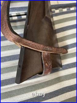 Rifle Sling with Leather, Muzzleloader, Flintlock, Mountain Man, Hand Crafted
