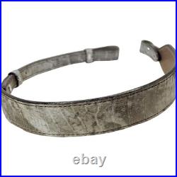 Rifle sling alligator camo leather
