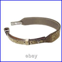 Rifle sling alligator camo leather