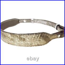 Rifle sling alligator camo leather