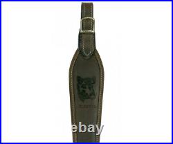 Riserva Leather Rifle Sling With Wild Boar Engraving