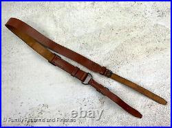 Romanian SKS Rifle Sling, All Leather, Original Military Surplus, #675