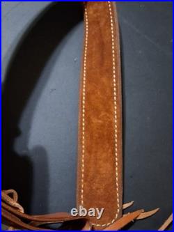 Ross Rifle Sling Brown Leather 35 1-3/4 Wide White Stitched South Africa