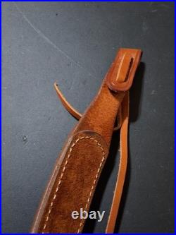 Ross Rifle Sling Brown Leather 35 1-3/4 Wide White Stitched South Africa