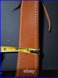 Ross Rifle Sling Brown Leather 35 1-3/4 Wide White Stitched South Africa Ross Rifle Sling Brown Leather 35 1-3/4 Wide White Stitched South Africa
