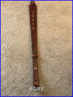 Ruger Barb WiredCustom Leather Rifle Sling Hand Tooled And Made in the USA