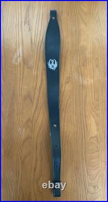 Ruger Leather Cobra Sling Black Embroidered Levy's Leather M77 10/22 Mini 14 PC9