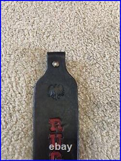 Ruger Mini 30 Custom Leather Rifle Sling Hand Stamped & Tooled Made In The USA