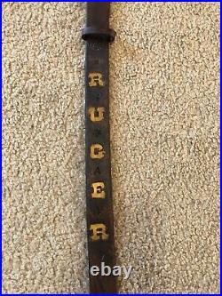 Ruger Thin Custom Leather Rifle Sling Hand Tooled And Made in the USA
