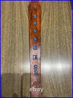 SAVAGE 22 Custom Leather Rifle Sling Hand Tooled And Made in the USA