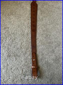 SAVAGE Custom Leather Rifle Sling Hand Tooled And Made in the USA