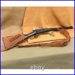 Set Leather Gun Cheek Rest, Ammo Holder Sling for. 45-70.22MAG 12GA. 30-30.308