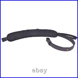 Set of Leather Gun Sling with Rifle Buttstock Recoil Pad For. 308 16GA. 357.22lr