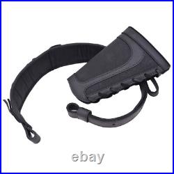 Shooting Combo of Leather Rifle Gun Buttstock Cover with Sling. 22LR. 357.308 12GA