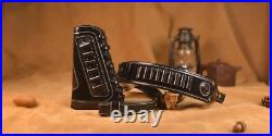Sleek Black Leather Rifle Sling & Buttstock Holder for Efficient Ammo Access Sleek Black Leather Rifle Sling & Buttstock Holder for Efficient Ammo Access