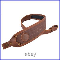 Slip On Gun Recoil Pad with Matched Color Rifle Sling, Leather Canvas