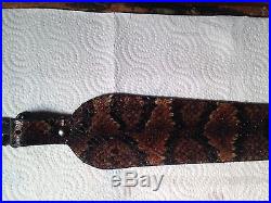 Snake skin Gun sling COTTONMOUTH MOCCASIN and leather hand crafted adjustable