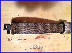 Snake skin Gun sling Prairie Rattlesnake / leather hand crafted adjustable
