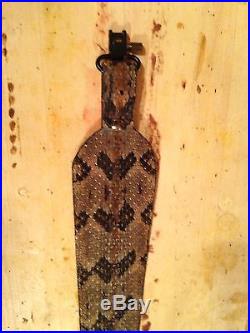 Snake skin Gun sling Timber Rattlesnake and leather hand crafted adjustable
