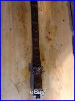 Snake skin Gun sling Western Diamondback and leather hand crafted adjustable