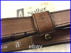 Stalker 106 Cowhide Leather Rifle Sling Gun Carrying Strap Italy Vintage 9851-X