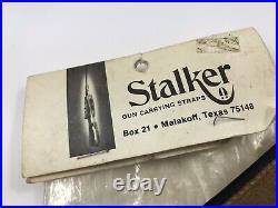 Stalker 106 Cowhide Leather Rifle Sling Gun Carrying Strap Italy Vintage 9851-X