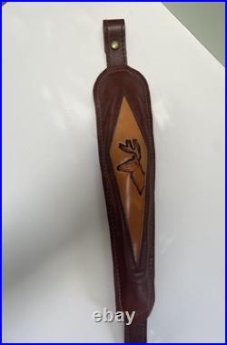 Stalker Deer Padded Leather Rifle Sling With Suede Backing