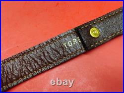 Stitched Weave Buffalo/Cowhide Hide Leather Cobra Sling Suede Backed QD Swivels