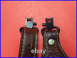 Stitched Weave Buffalo/Cowhide Hide Leather Cobra Sling Suede Backed QD Swivels