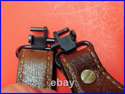 Stitched Weave Buffalo/Cowhide Hide Leather Cobra Sling Suede Backed QD Swivels