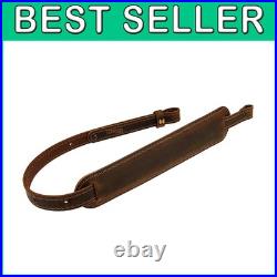 Strong Leather Rifle Strap with Accent Stitching Strong Leather Rifle Strap with Accent Stitching