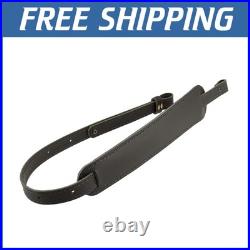 Stylish Amish Handcrafted Leather Gun Sling, Black