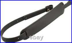 Stylish Amish Handcrafted Leather Gun Sling, Black