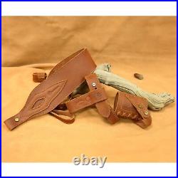Suit of Leather Gun No Drill Harnessed Buttstock Holder, Sling Loop, Gun Sling