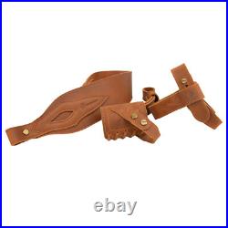 Suit of Leather Gun No Drill Harnessed Buttstock Holder, Sling Loop, Gun Sling