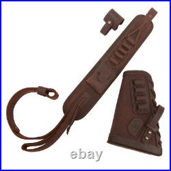 Suit of No Drill Leather Rifle Buttstock, Sling, Sling Loop for. 22LR. 30-06.30-30 Suit of No Drill Leather Rifle Buttstock, Sling, Sling Loop for. 22LR. 30-06.30-30