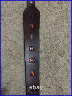 TIKKA Custom Leather Rifle Sling Hand Tooled And Made in the USA