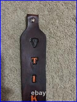 TIKKA Custom Leather Rifle Sling Hand Tooled And Made in the USA