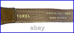 TOREL 4832 Rifle Gun Sling Deer Buck Acorns Stitched Leather Swivel EUC USA