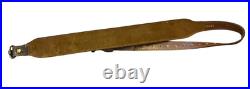TOREL 4832 Rifle Gun Sling Deer Buck Acorns Stitched Leather Swivel EUC USA