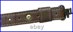 TOREL 4832 Rifle Gun Sling Deer Buck Acorns Stitched Leather Swivel EUC USA