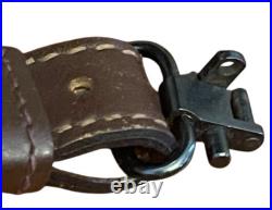 TOREL 4832 Rifle Gun Sling Deer Buck Acorns Stitched Leather Swivel EUC USA