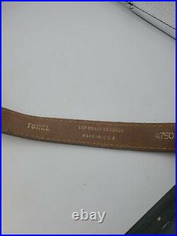 TOREL Rifle Sling Tooled Buck Scene #4750 Top Grain Cowhide Leather USA Padded